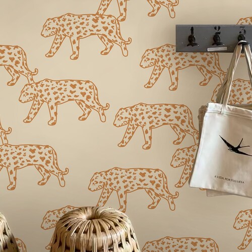 Abstract Leopard Wallpaper Peel&stick and Traditional Etsy