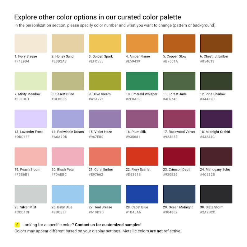 a color chart with different shades of paint