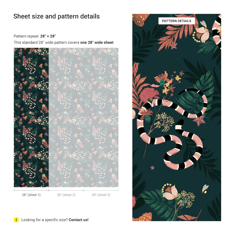 a pattern with a snake and flowers on it