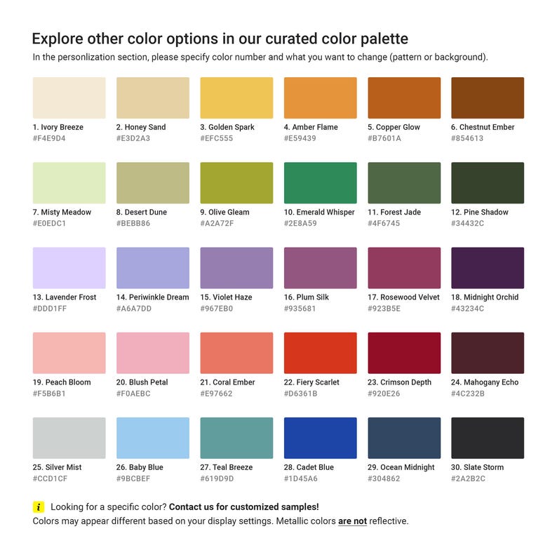 a color chart with different shades of paint