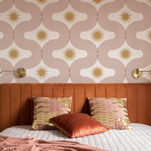 Peel and Stick Wallpaper: Neutral Beige Boho Style - PVC Free image 2