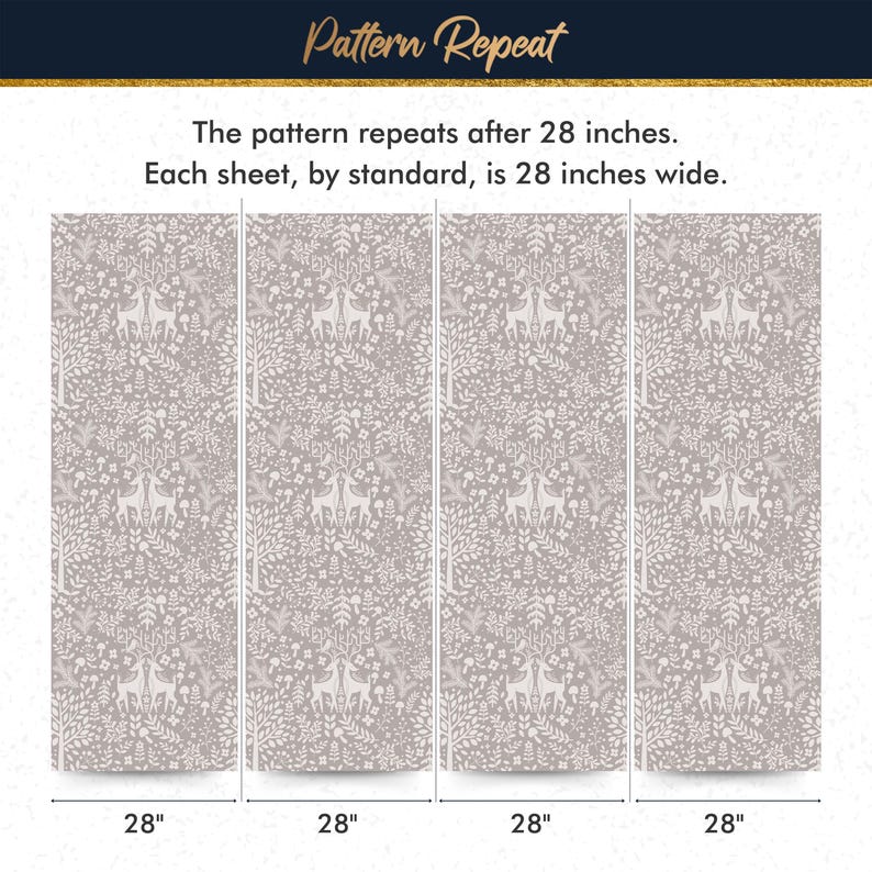 Buy Deer and Flora Wallpaper Peel&stick and Traditional Wallpaper