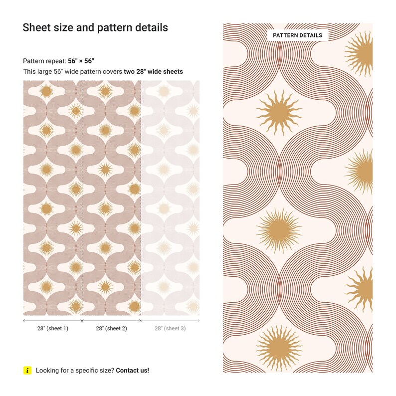 a sheet of paper with different patterns and sizes