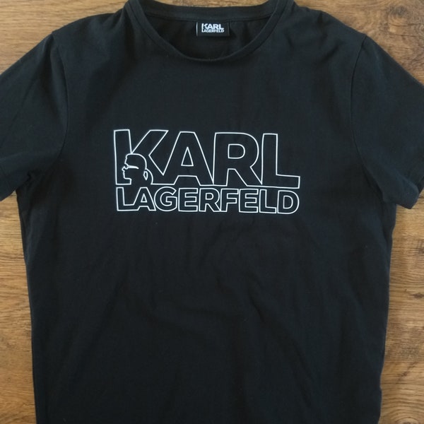 KARL LAGERFELD men's black t-shirt size L