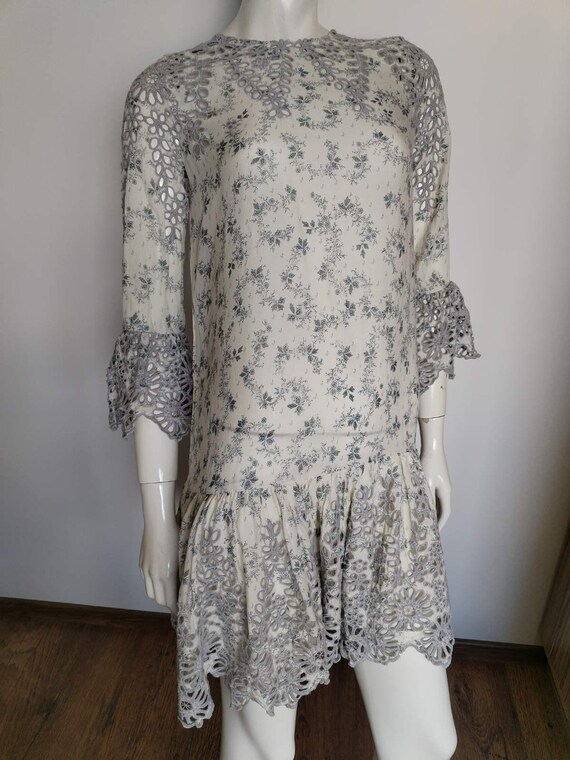 GANNI 3/4 Sleeve Floral Dress Size 34 XS/S New Zealand