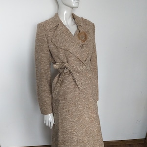 ESCADA gorgeus costume femme (blazer&jupe) laine beige taille 40