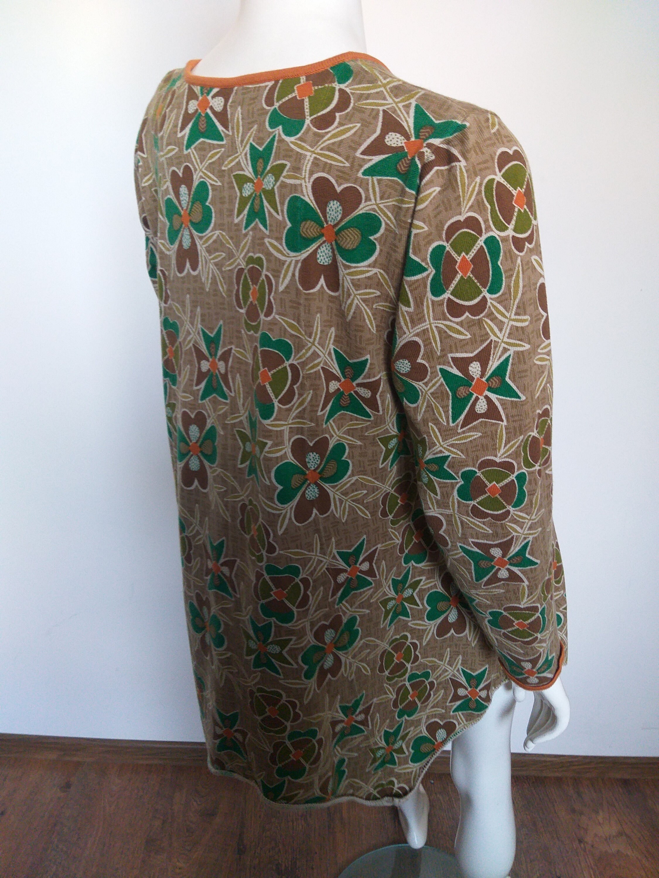 Tunique Gudrun Sjödén XXL Beige Et Noir - Lyocell Extensible, Sans Manches, Occasion Très Bon état