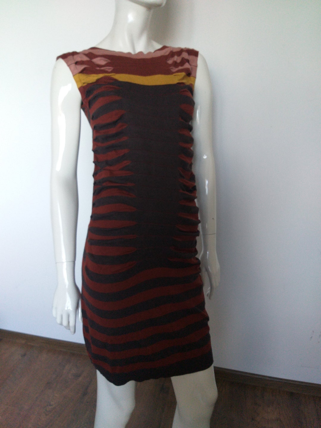 Buy TED BAKER Multicoloured Stretch Bodycon Dress Size (S/M) Online in  India