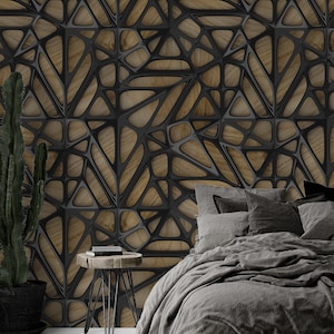 3D Wood Wallpaper , Peel And Stick , Removable Wallpaper , Self Adhesive Wallpaper