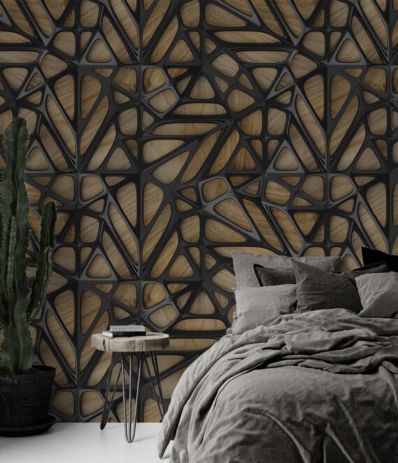 3D Wood Wallpaper Peel and Stick Removable Wallpaper Self