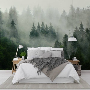 Forest Wallpaper Nature Wall Mural / peel and stick wallpaper vinyl wallpaper wallpaper room