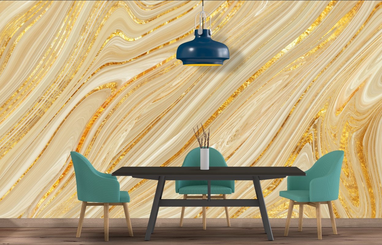 Luxury Embossed 3D Foam Gold Wallpaper Roll With Classic Stripe Design For  Bedroom And Modern Use From Nmm367, $17.23