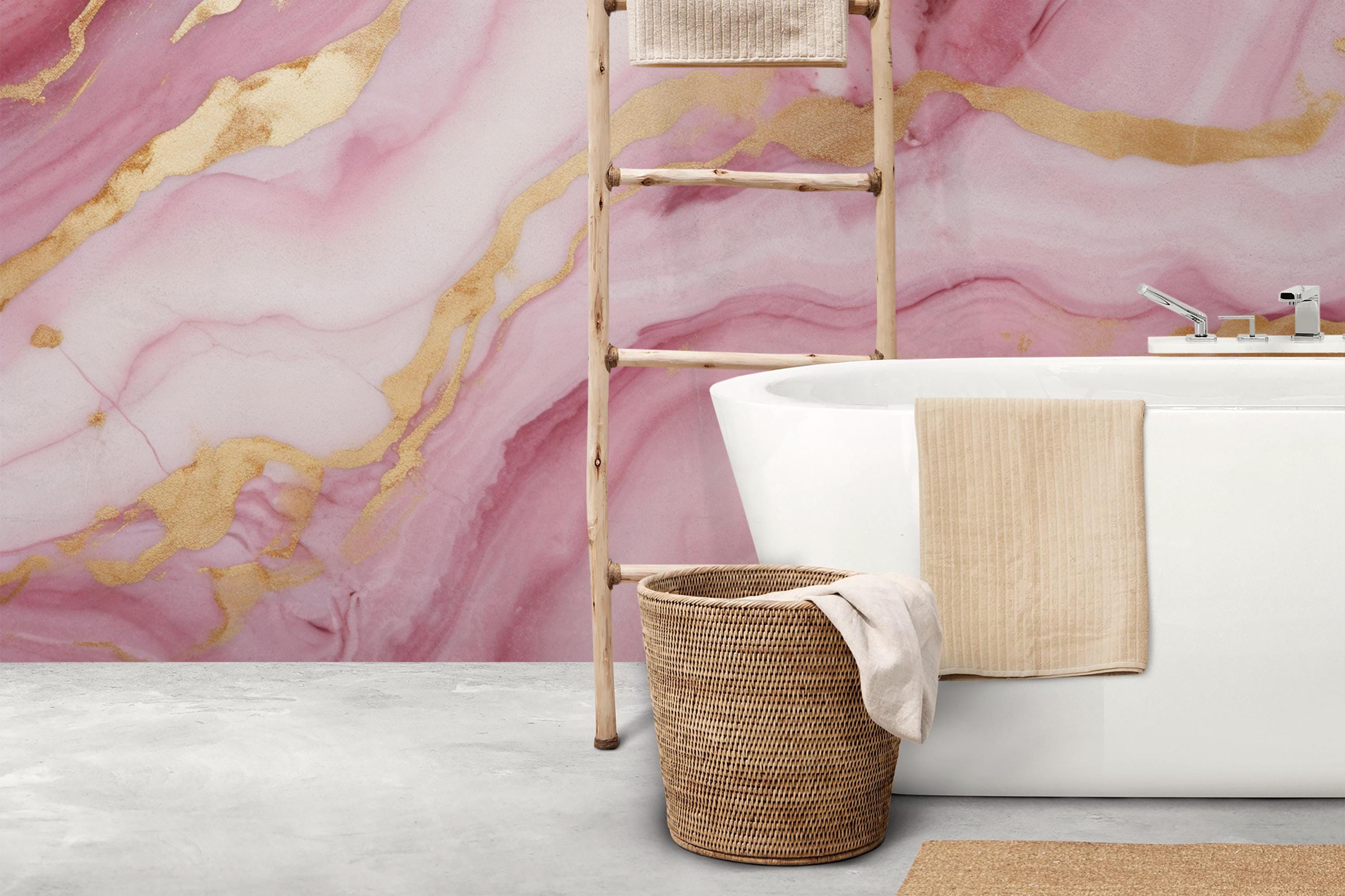 Pink Marble Wallpaper Marble Texture Wallpaper With Ink Painting Technique peel and Paste Pink Wallpaper self Adhesive vinyl Wallpaper Etsy UK