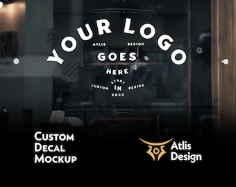 Window Glass Barber Shop Front Mockup PSD