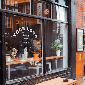 Shop Entrance Window Decal Mockup PSD