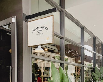 Shop Front Mockup PSD