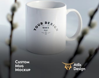 Custom Mug Mockup, Cup Template PSD