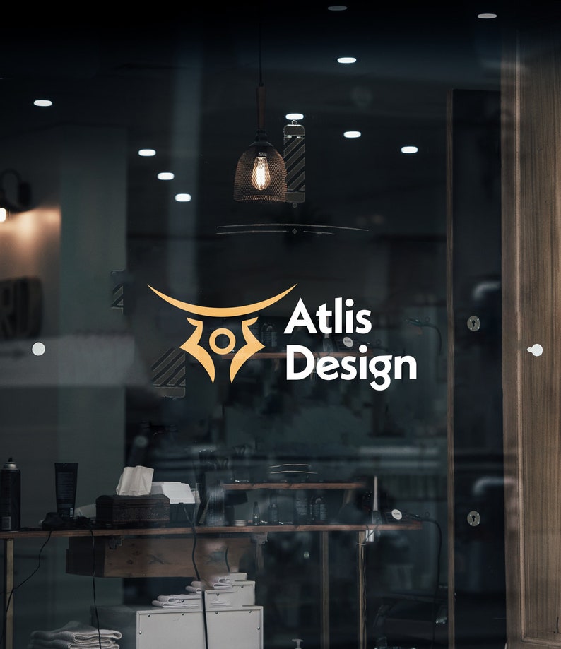 Window Glass Barber Shop Front Mockup PSD Etsy