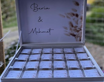 Chocolate box personalized engagement, wedding, birthday, - individual