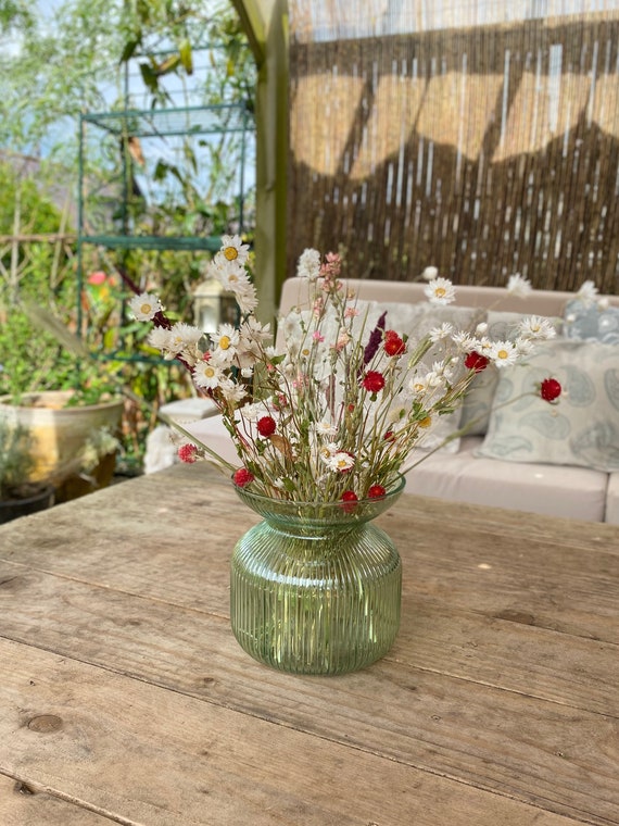 Cottage Strawberry White Dried Flower Bunch