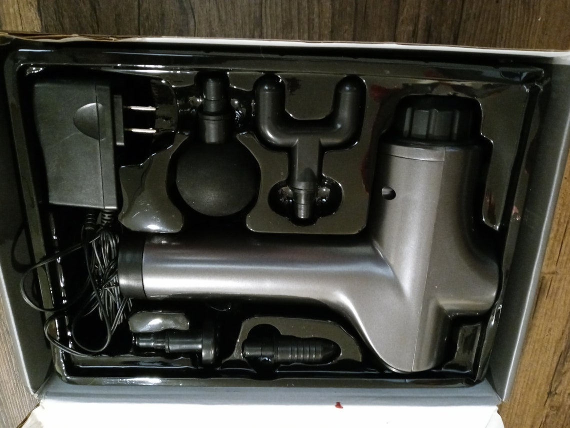 Coby CMH520 Adjustable Speed Deep Tissue Massage Gun W/ LED Etsy