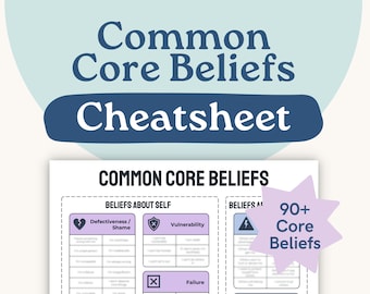 共通コア信念チートシート - メンタルヘルス専門家のための簡単で便利なリファレンス