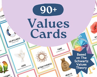 価値観カード - 個人での使用にも、セラピストやメンタルヘルスの臨床医による使用にも最適です。