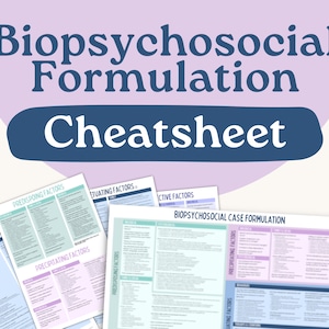 Cheatsheet voor biopsychosociale casusformulering - Perfect voor het creëren van efficiënte, nauwkeurige en integratieve formuleringen voor therapiecliënten!