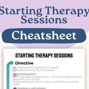 Starting Therapy Sessions Cheatsheet - A Perfect Guide for Clinicians Wanting to Start Therapy with Ease!