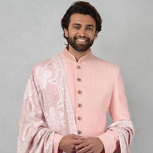 handmade embroidery mens wedding wear indowestern, function wear, festival wear, sherwani long waistcoat mens wear, embroidery indowestern
