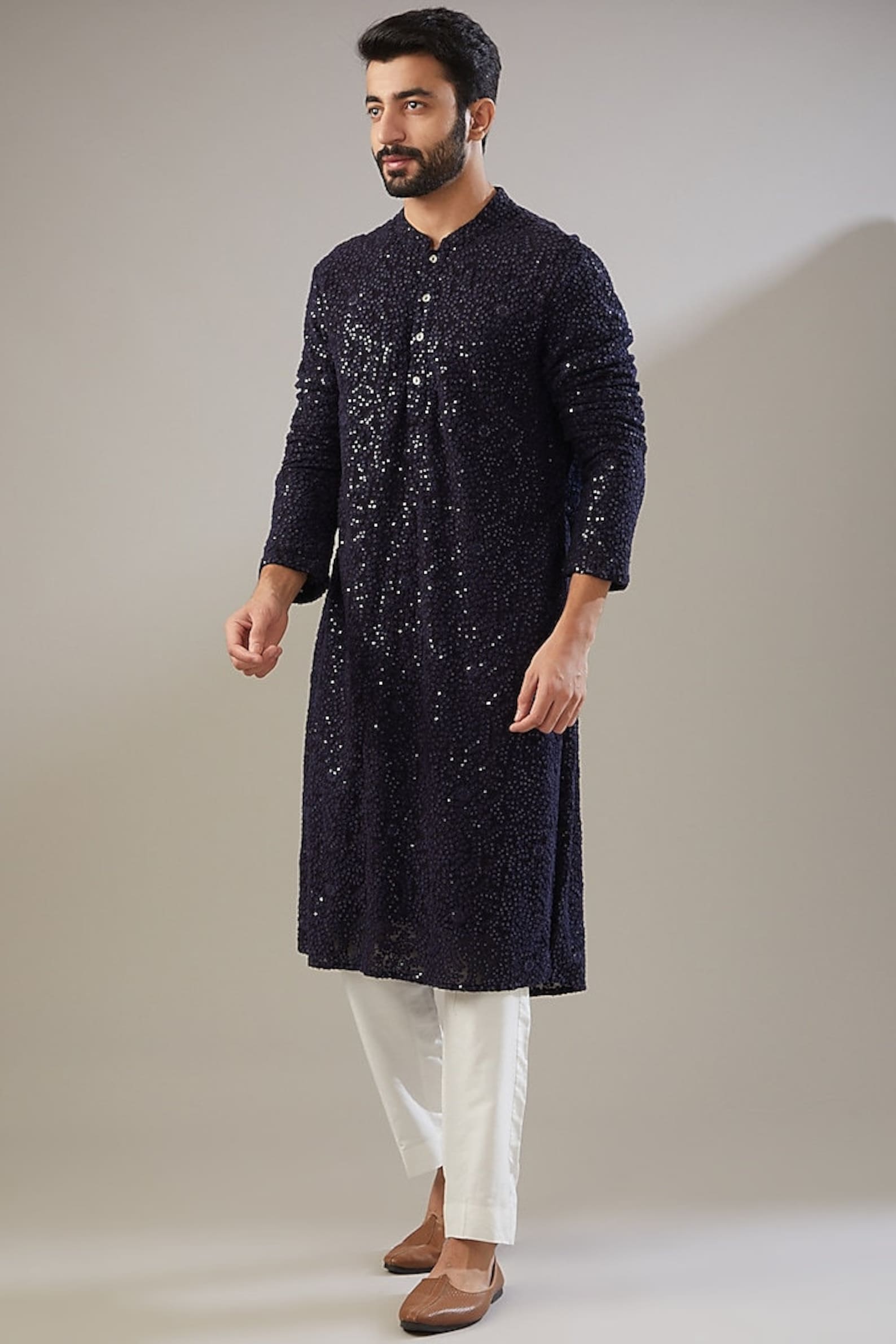 Mens Chikankari Kurta Pyjama Set Indian Kurta Pajama Set for Men Indian