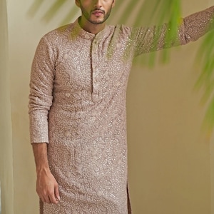 Men's Chikankari Embroidered Kurta Pyjama Set main image 0