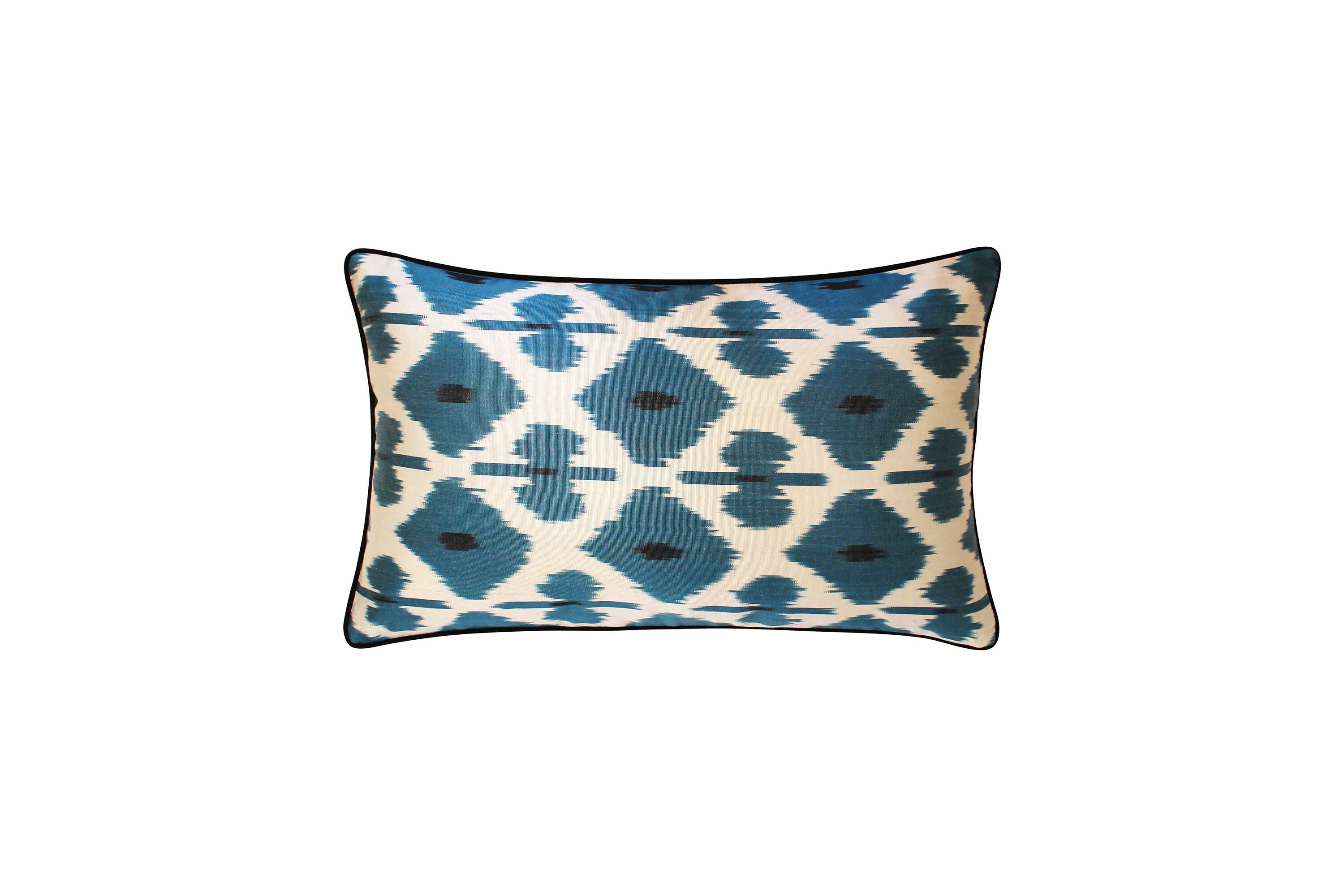 Coussin Double Soie Ikat - 30x50