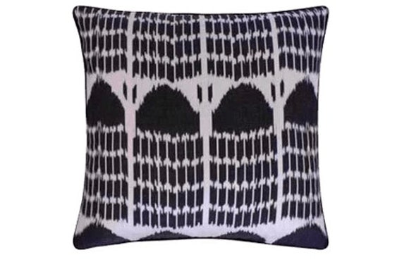 Coussin Double Soie Ikat - 50x50