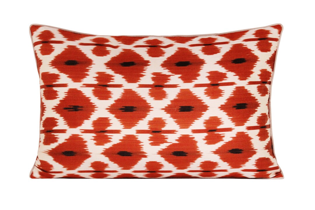 Coussin Double Soie Ikat - 40x60