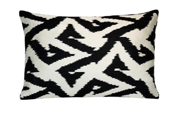 Coussin Double Soie Ikat - 25x40