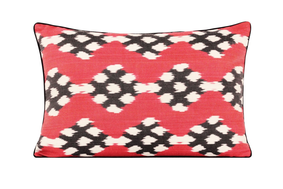 Coussin Double Soie Ikat - 40x60