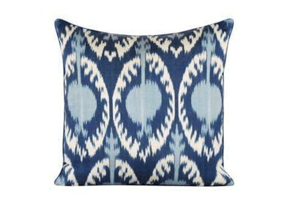 Coussin Double Soie Ikat - 50x50