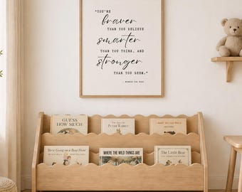 Winnie Pooh Druck, Minimalistische Kinderzimmer Dekor (Digitaler Download)