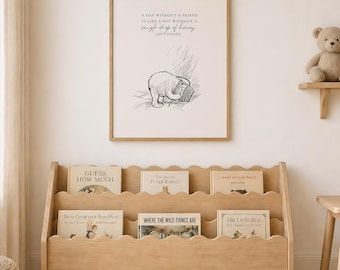 Winnie the Pooh Vintage Quote Print | Classic Pooh Nursery Decor (Digital Download)