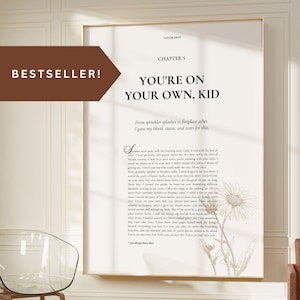 You're On Your Own Kid Lyric Poster | Taylor Digital Lyric Poster | Girly Gift | Fast Gift | Minimalist Art | Cottagecore Art
