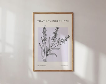 Lavender Haze Poster | Digital Lyric Poster | Girly Gift | Fast Gift | Printable Poster | Minimalist Art | Dorm Art