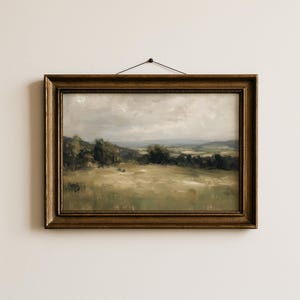 Vintage englische Landschaftskunst - Nancy Meyers Art Kunstdruck, rustikale pastorale druckbare Wanddekoration, Cottagecore digitaler Download