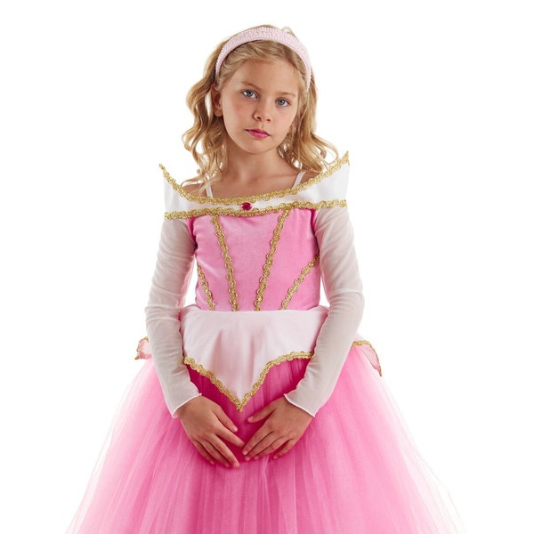 Vestido de princesa Aurora de la bella durmiente, disfraz de bella durmiente para niñas, vestido de fiesta de cumpleaños para niños, vestido de tutú