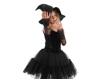 Halloween Witch Costume for Kids with the Hat, Matilda the Witch Costume for Girls.