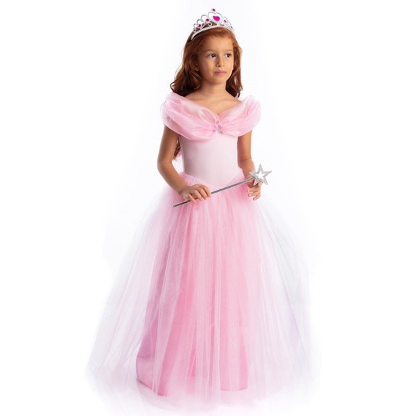 Cinderella inspired Princess Dress in Pink for Girls, Girls’ Cinderella Costume, Kids Birthday Party Costumes, Tutu Dress.