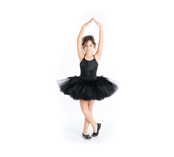 Disfraz de ballet profesional de cisne negro para ninos en negro vestido de tutu de ballet profesional Odile del lago de los cisnes disfraz de escenario para ninas Etsy Mexico