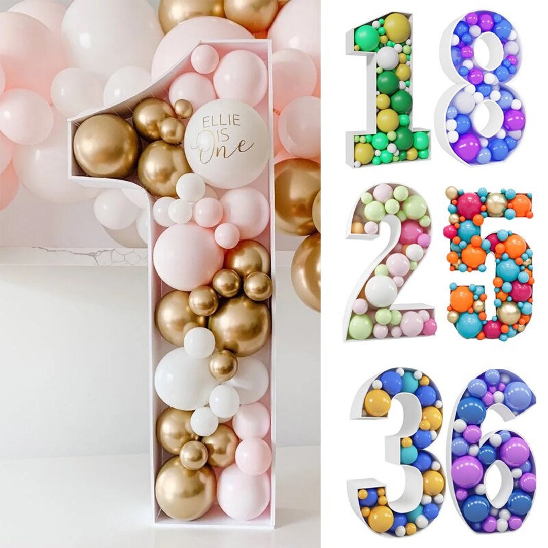 28.7inch/ 73cm Number 09 Balloon Filling Box Frame Stand Etsy Canada