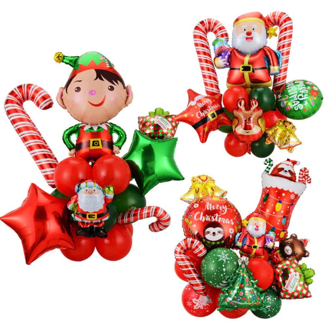 Christmas Party Balloon/ Set Santa Claus Elf Foil Ballons/ - Etsy UK