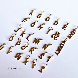 Initial Letter Earring Charms Love Charms For Earrings Monogram Mix & Match Letter Charms Words and Letters Custom Jewellery Customized Gift image 3